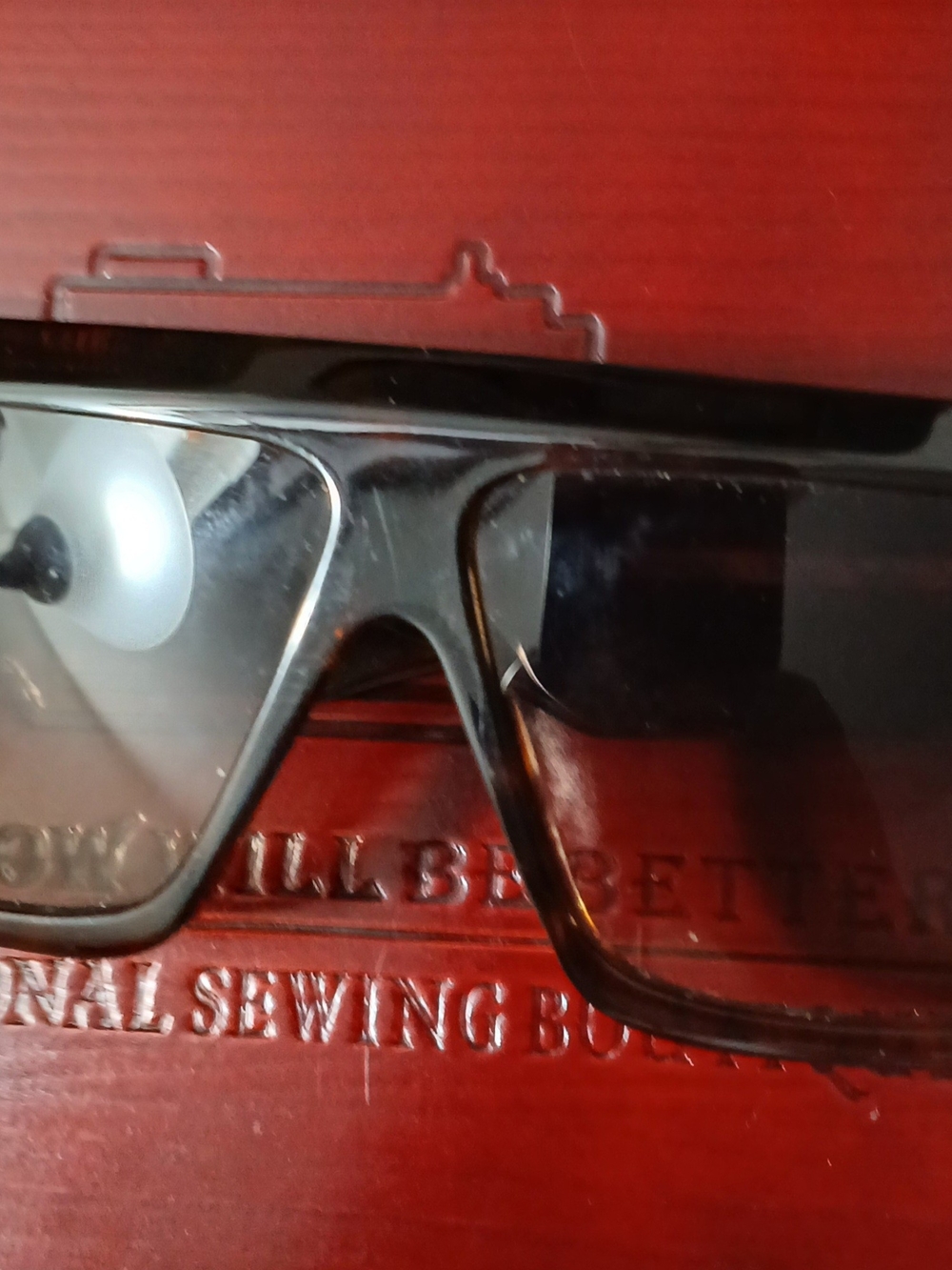 Celine Black Rectangular Sunglasses with Dark Lenses